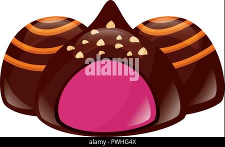 sweet candies chocolate stuffed cream chip vector illustration Stock Vector