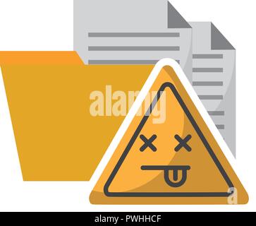 data protection error problem files vector illustration Stock Vector