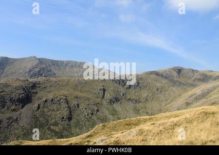 View towards Coniston Old Man from Torver in the English Lake District Cumbria UK. Stock Photo