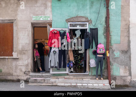 A typical street in Tbilisi, capital city of Georgia, Caucasus Stock Photo