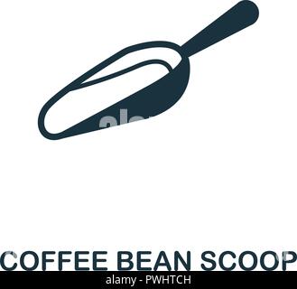 Coffee Bean Scoop icon. Premium style design from coffe shop collection. UX and UI. Pixel perfect coffee bean scoop icon. For web design, apps, softwa Stock Vector