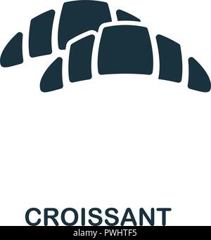 Croissant icon. Premium style design from coffe shop collection. UX and UI. Pixel perfect croissant icon. For web design, apps, software, printing usa Stock Vector