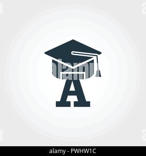 Beginner icon. Premium monochrome design from education icons collection. Creative beginner icon for web design and printing usage. Stock Vector