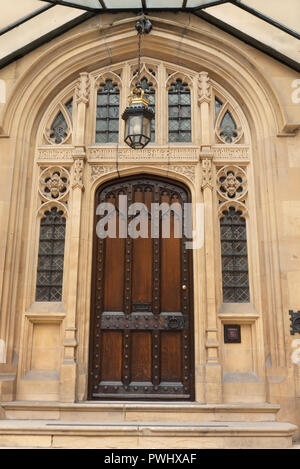 Front door to the Speaker's House official residence of the Speaker of the House of Commons, Houses of Parliament, Westminster, London, United Kingdom Stock Photo