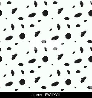 Seamless print pattern. Stock vector hand drawn abstract animal skin imitation. Dalmatian skin. Stock Vector