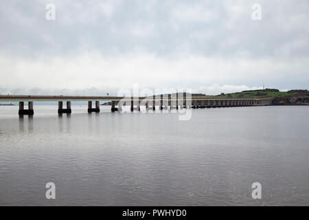 The Tay Road Bridge connecting Dundee to Fife in Scotland Stock Photo