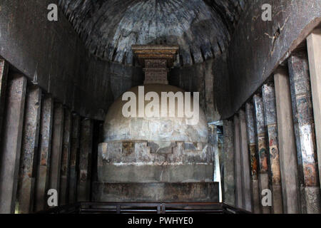 The incredible beauty of Ajanta in Maharashtra. Taken in India, August 2018. Stock Photo