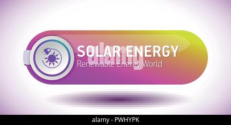 Solar Energy Renewable Energy World Stock Vector
