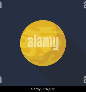 Venus planet icon, flat style Stock Vector