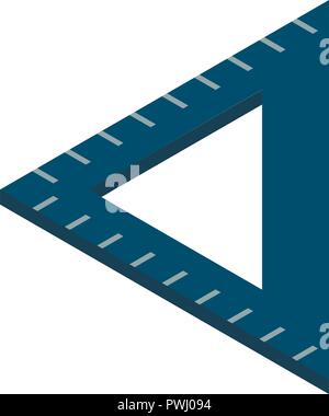 Angle ruler icon, isometric style Stock Vector