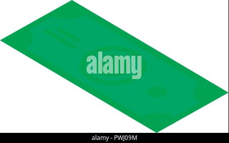 Dollar money icon, isometric style Stock Vector
