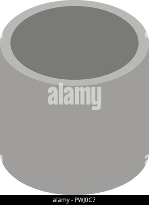Garbage barrel icon, isometric style Stock Vector