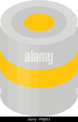 Yellow paint can icon, isometric style Stock Vector