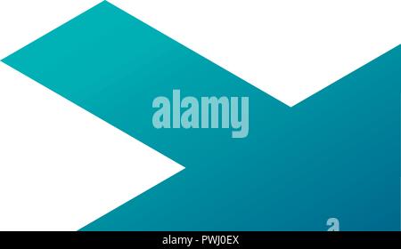 Abstract arrow icon, isometric style Stock Vector