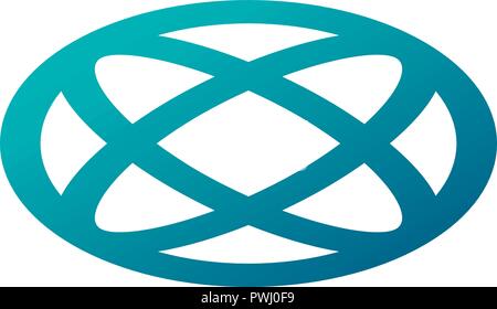 Gradient brand sign icon, isometric style Stock Vector