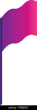 single red gradient ribbon banner on white isolated background Stock ...