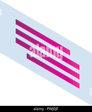 Chat text icon, isometric style Stock Vector
