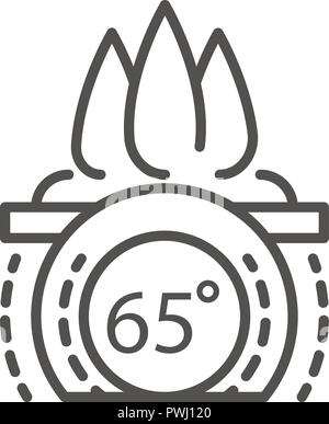 Fire smart control icon, outline style Stock Vector