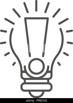 Bulb new idea icon, outline style Stock Vector