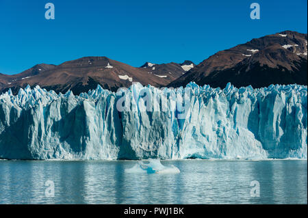 The Perito Moreno Glacier (Spanish: Glaciar Perito Moreno) is a glacier located in the Los Glaciares National Park in southwest Santa Cruz Province Stock Photo