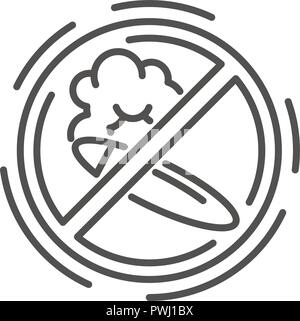 No smoking cigar icon, outline style Stock Vector