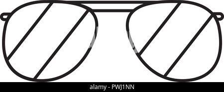 cute aviator glasses isolated icon Stock Vector