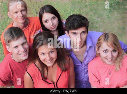 portrait of a group of friends outdoors.photo with copy space Stock Photo