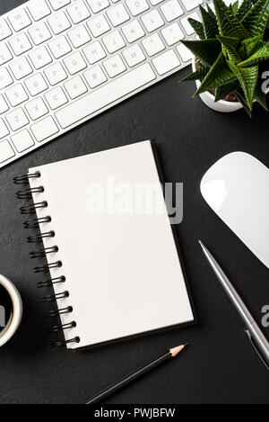 Office desktop with copy space Stock Photo