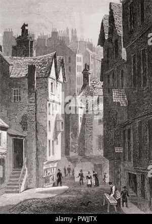 High School Wynd, Edinburgh, Scotland, 19th century, Views in Edinburgh ...