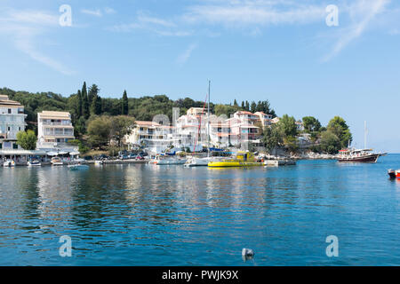 Kassiopi - a fishing village on north-eastern coast of Corfu off the coast  of Albania Stock Photo - Alamy