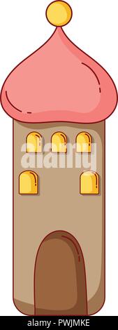 adobe house cartoon Stock Vector