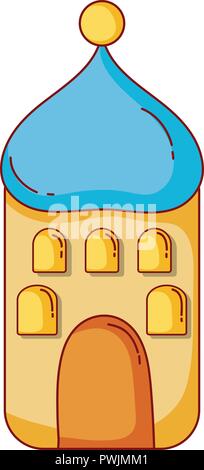 adobe house cartoon Stock Vector