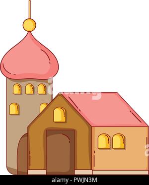 adobe house cartoon Stock Vector