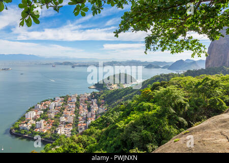 Neighborhood of urca in rio de janeiro seen from the top of the hill of urca  Stock Photo - Alamy
