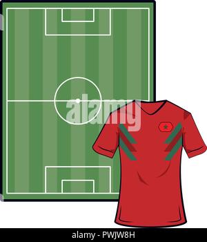 Premium Vector  Morocco jersey football kit world football