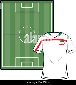 Football kit of Iran stock vector. Illustration of club - 117161034