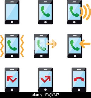 Mobile phone calls Stock Vector