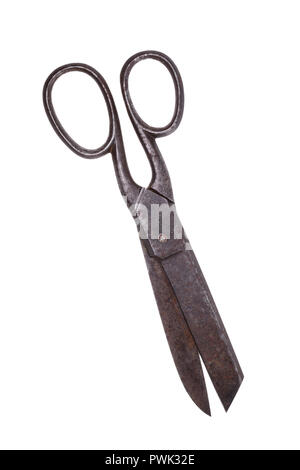 Old tailor scissors isolated on white background Stock Photo