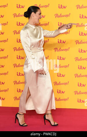 LONDON, UK. October 16, 2018: Kirsty Gallagher arriving for the 'ITV Palooza!' at the Royal Festival Hall, London. Picture: Steve Vas/Featureflash Credit: Paul Smith/Alamy Live News Stock Photo