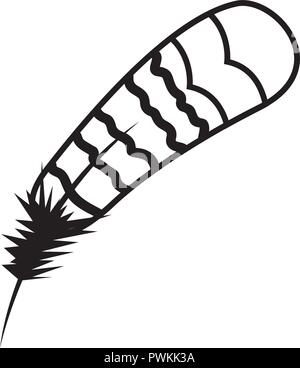feather bird on white background vector illustration Stock Vector