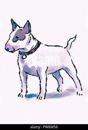 staffordshire bull terrier illustarion Stock Photo