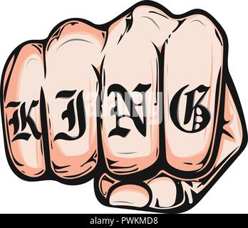 Fist male hand, proletarian protest symbol. Power sign Stock Vector