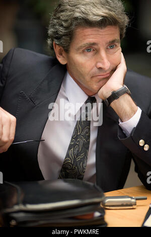 Portrait of a man engrossed in his thoughts. Stock Photo