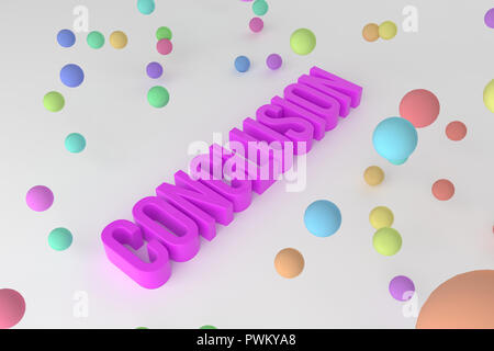 Conclusion, business conceptual colorful 3D rendered words. Background ...