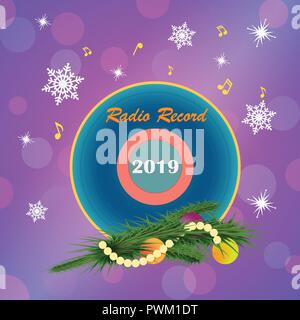 Radio In The New Year Stock Vector