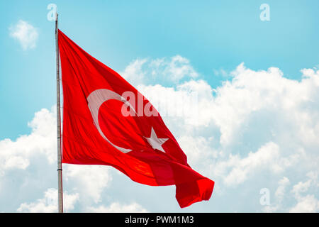 red flag with yellow crescent moon and star