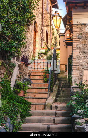 Trevignano Romano is a 30-minute drive from Rome, a lakeside (Lake Bracciano) town in Lazio, Italy. Stock Photo