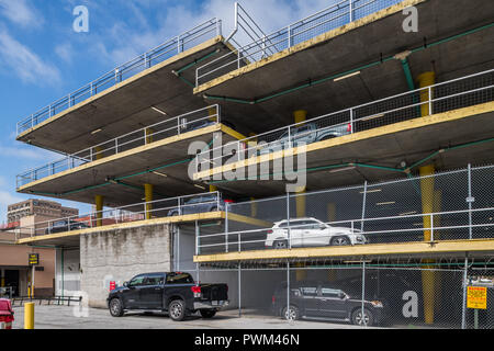 Parking garage on Rampart street in downtown  New Orleans Stock Photo