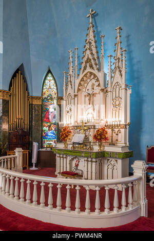 Interior of Minnekirken Norwegian Lutheran Church in the Logan Square neighborhood Stock Photo