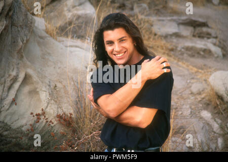 MOJAVE DESERT, CA - OCTOBER 20: (EXCLUSIVE) Actor Diego Serrano poses at a photo shoot on October 20, 1992 in Mojave Desert, California. Photo by Barry King/Alamy Stock Photo Stock Photo